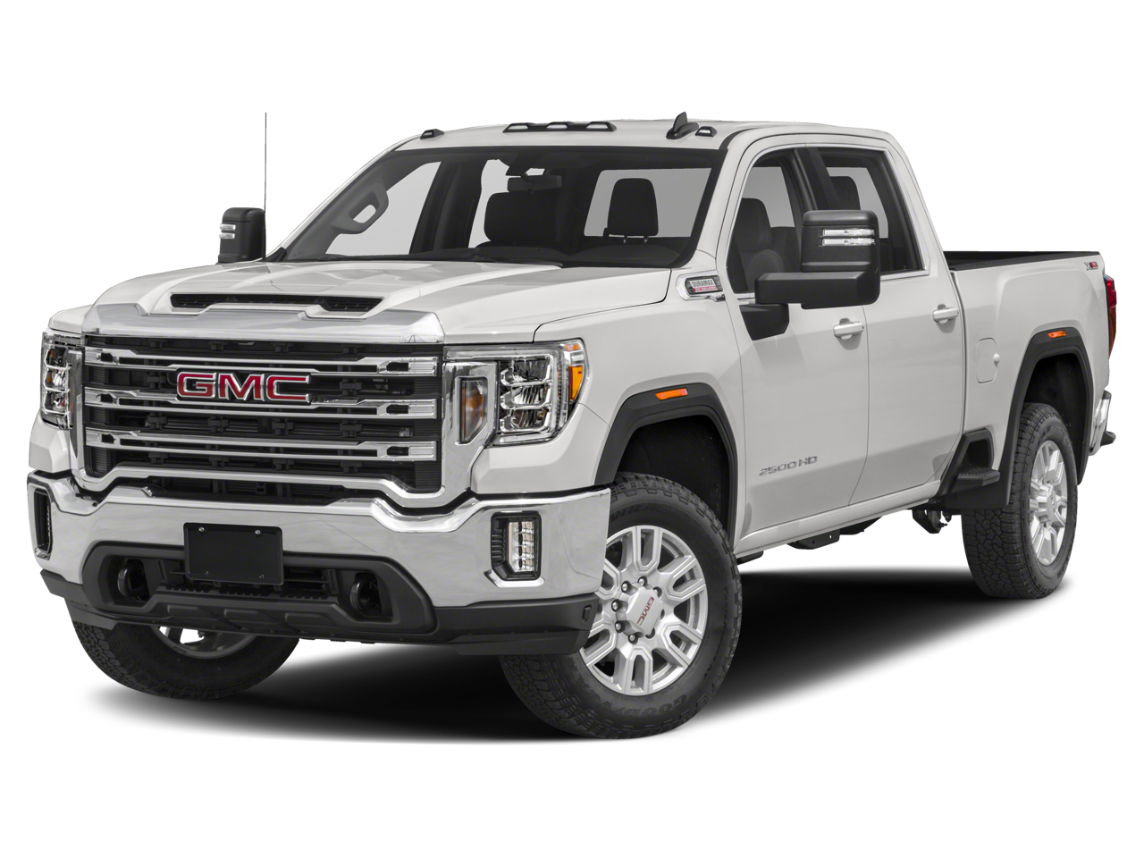 2022 GMC Sierra 2500 HD SLE in Summit White — front three-quarter view