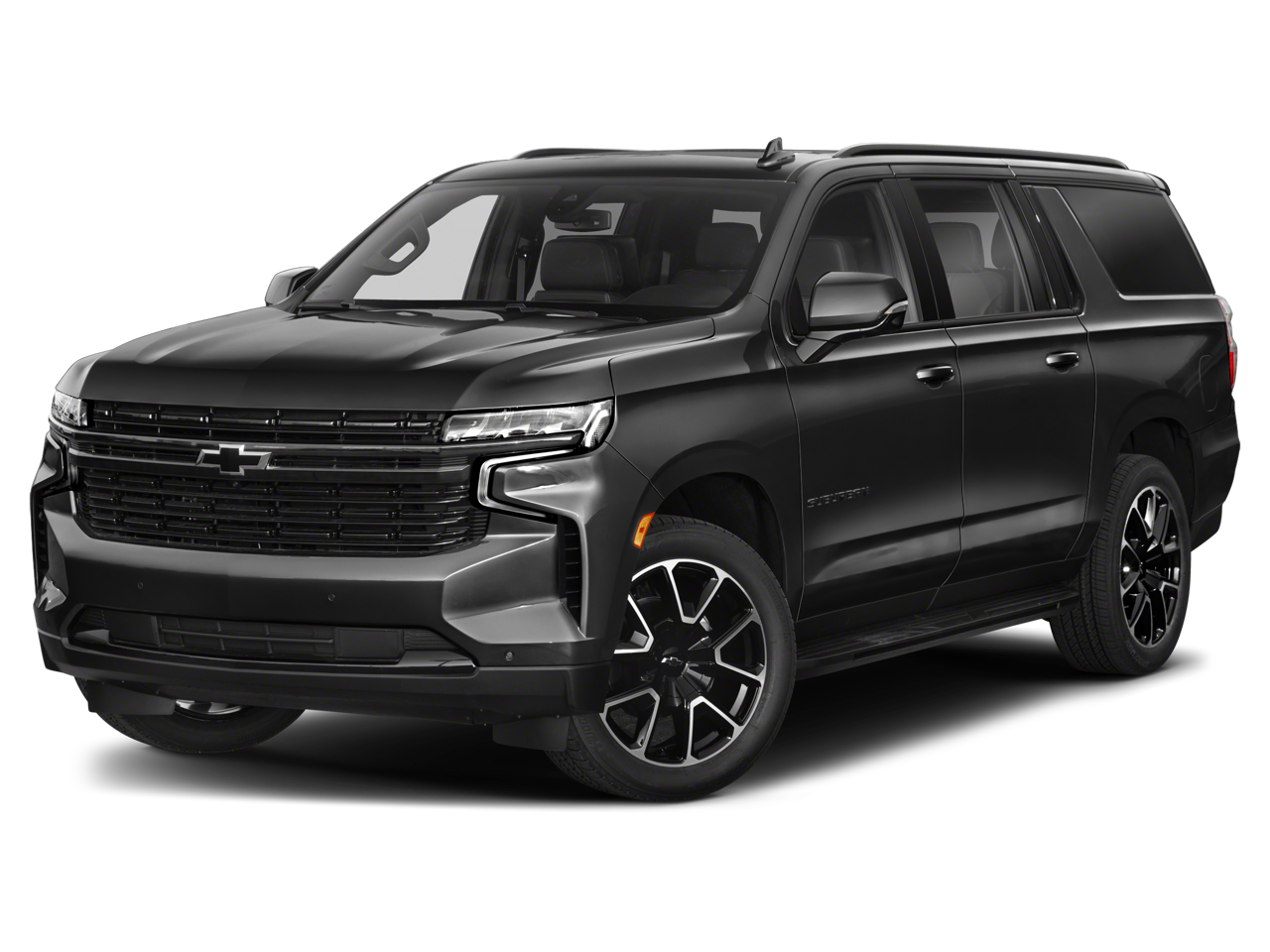 2023 Chevrolet Suburban RST in Summit White — front three-quarter view