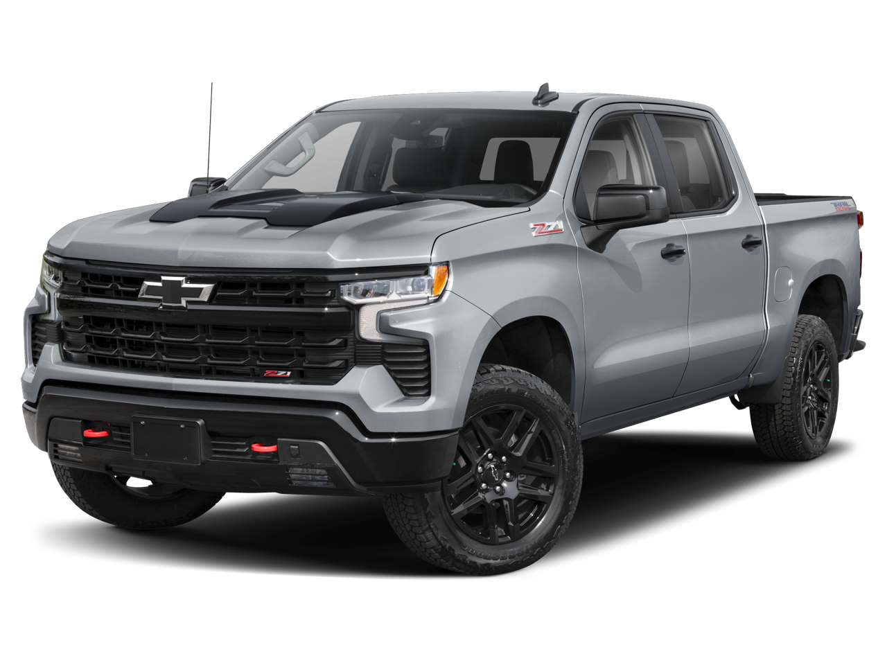 2025 Chevrolet Silverado 1500 LT Trail Boss in Sterling Gray Metallic — front three-quarter view