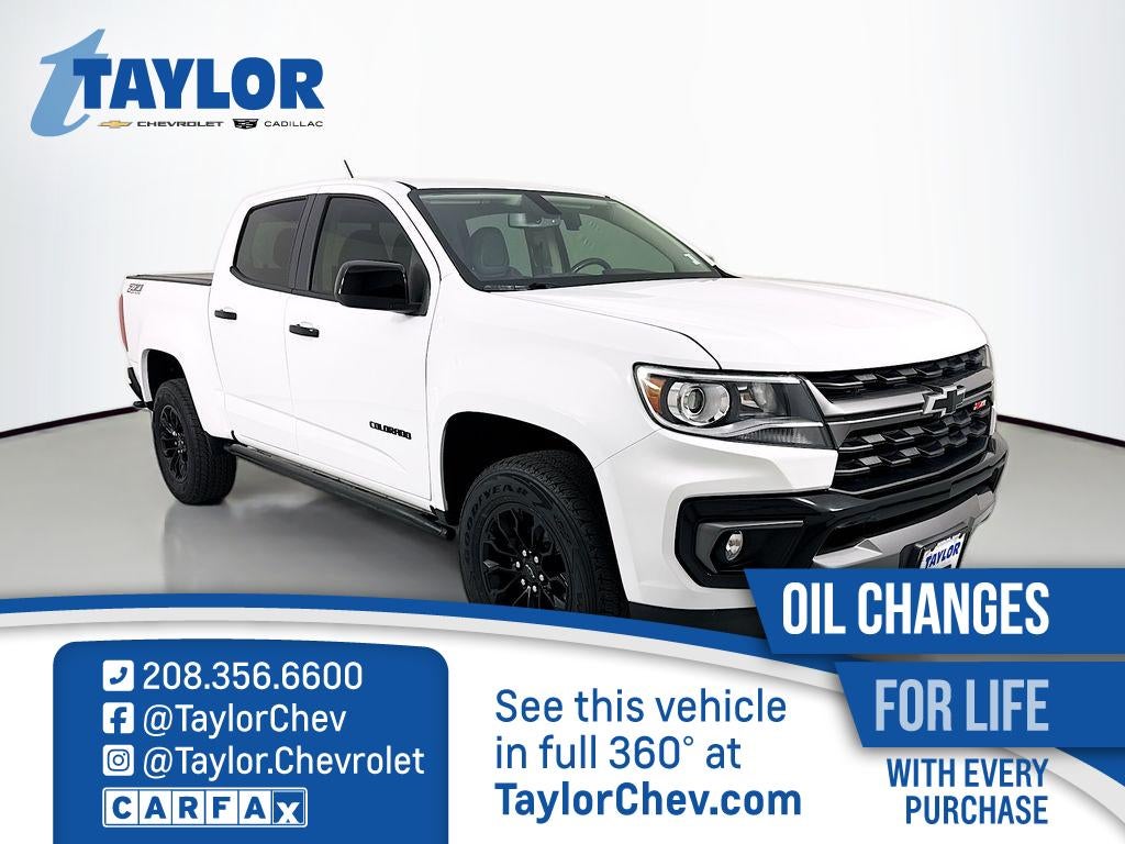 2022 Chevrolet Colorado Z71 in Summit White — front three-quarter view