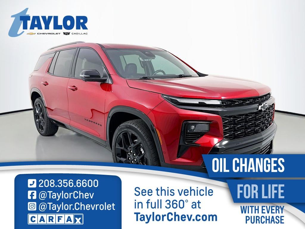 2024 Chevrolet Traverse RS in Radiant Red Tintcoat — front three-quarter view