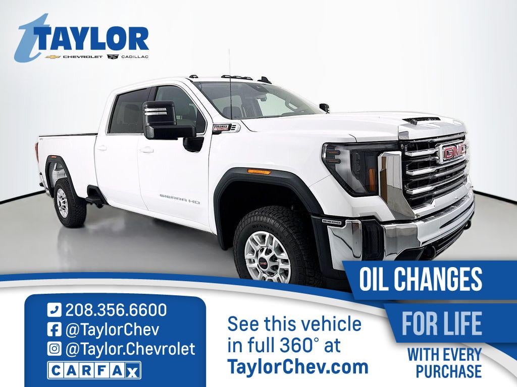 2024 GMC Sierra 2500 HD SLE in Summit White — front three-quarter view