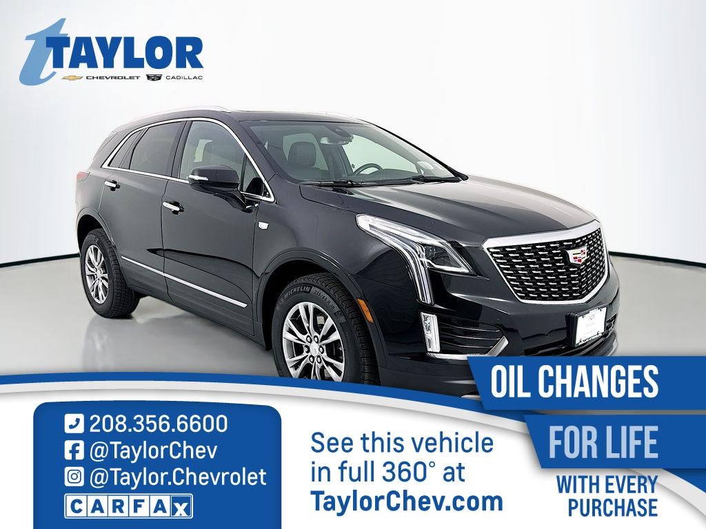 2023 Cadillac XT5 Premium Luxury in Stellar Black Metallic — front three-quarter view