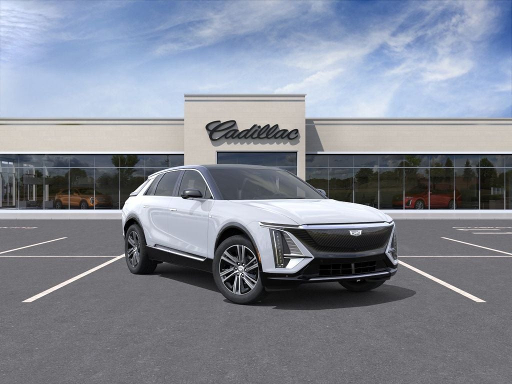 2026 Cadillac LYRIQ Luxury in Vibrant White Tricoat — front three-quarter view