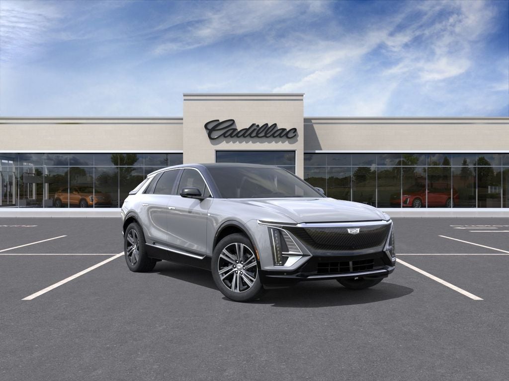 2026 Cadillac LYRIQ Luxury in Argent Silver Metallic — front three-quarter view