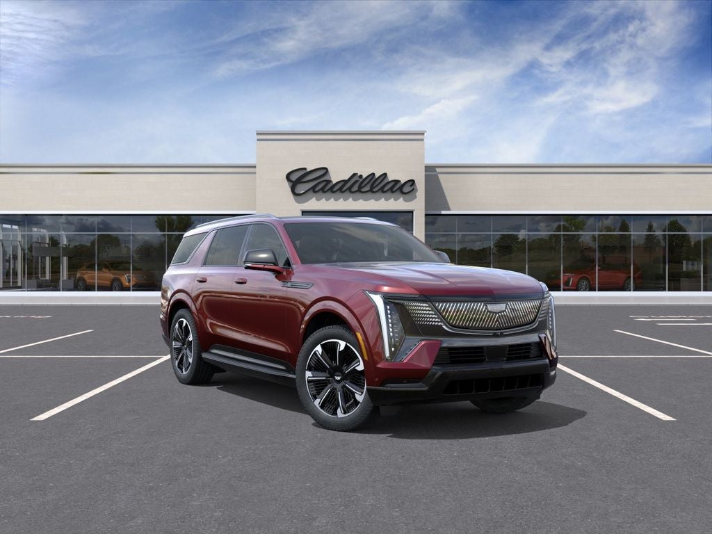2026 Cadillac ESCALADE IQL Sport in Black Cherry Tintcoat — front three-quarter view